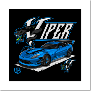 DODGE VIPER SRT 10 (BLUE) Posters and Art